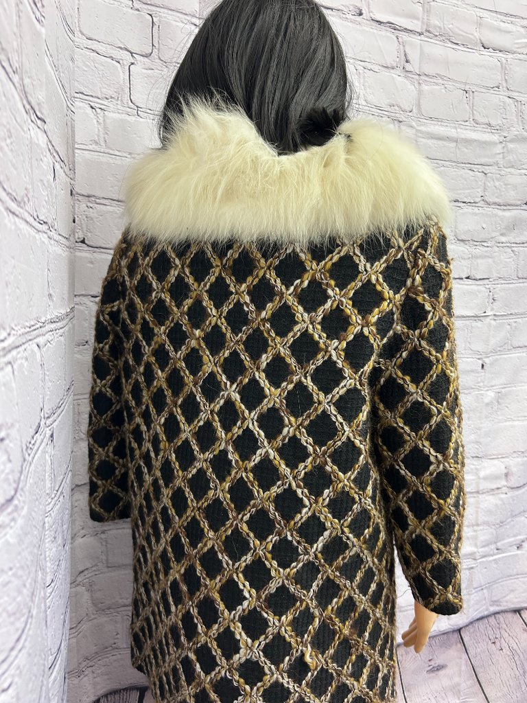 Vintage Textured Wool Dress With Matching Coat. — image 4 of 8